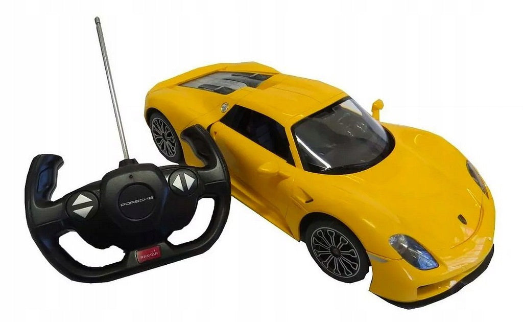 Masina cu telecomanda porsche 918 spyder galben scara 1 la 14