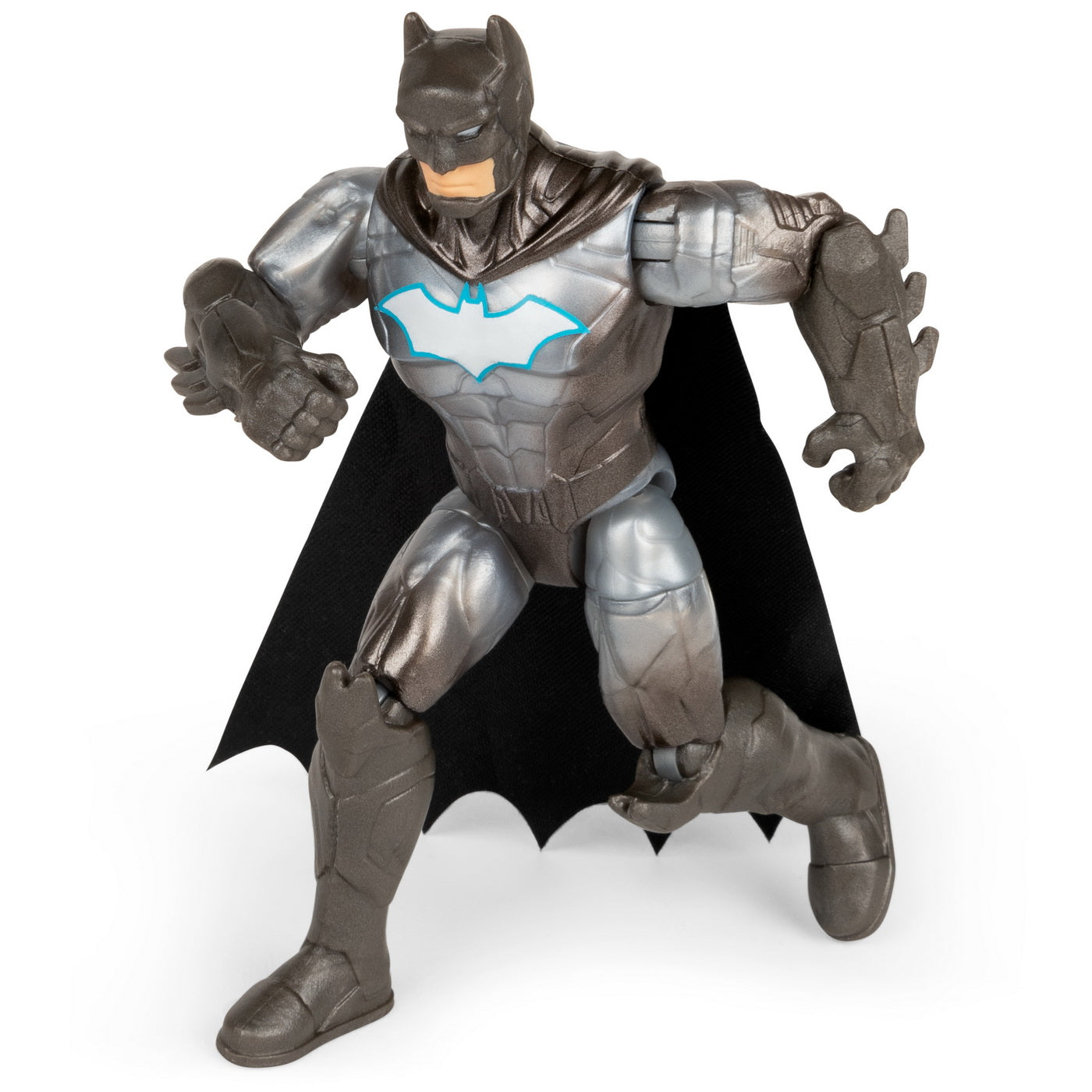 Figurina batman cu costum cu armura si articulata 10cm cu 3 accesorii surpriza