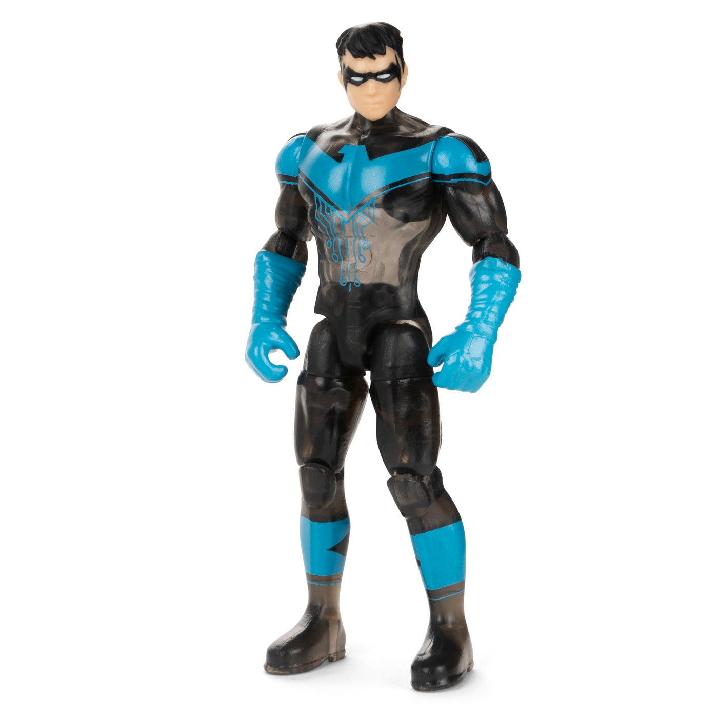 Figurina nightwing cu costum tech si articulata 10cm cu 3 accesorii surpriza