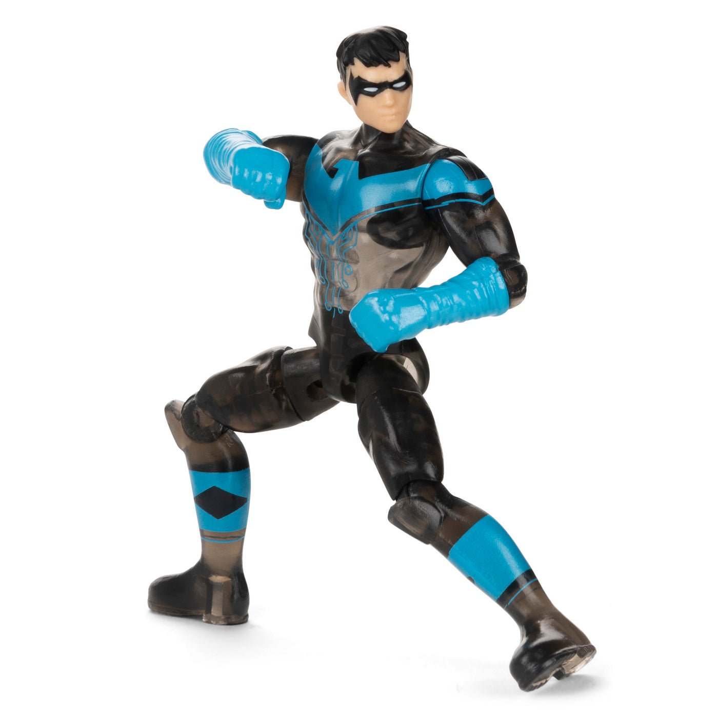 Figurina nightwing cu costum tech si articulata 10cm cu 3 accesorii surpriza