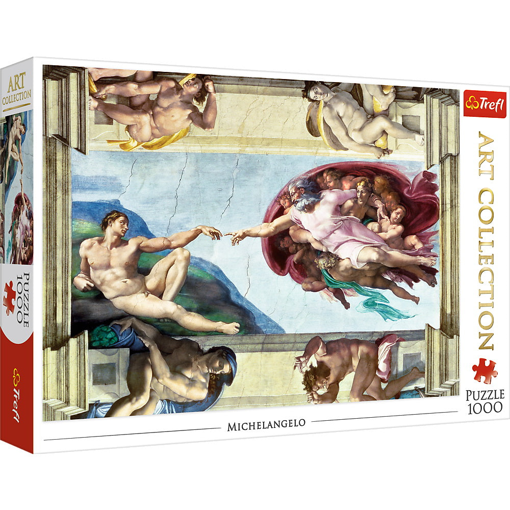 Puzzle trefl 1000 michelangelo crearea lui adam