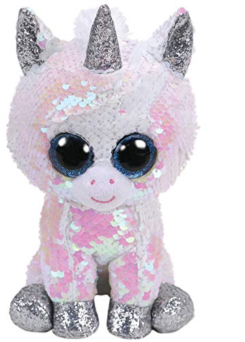 Plus ty 24cm boos unicorn alb cu paiete