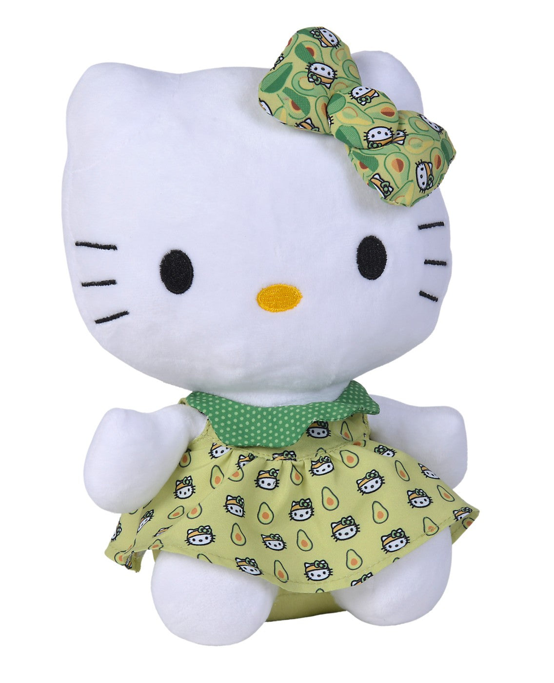 Hello kitty plus cu rochita verde 25cm