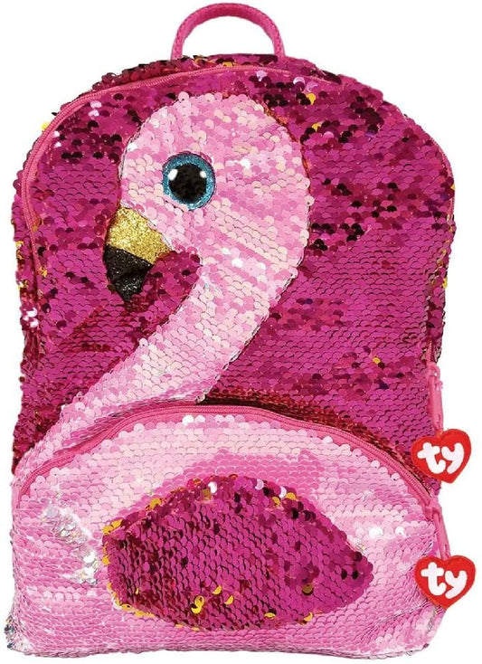 Rucsac de plus ty cu paiete gilda flamingo