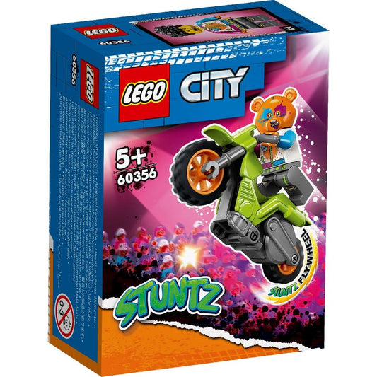 Lego city stuntz motocicleta de cascadorie cu urs 60356