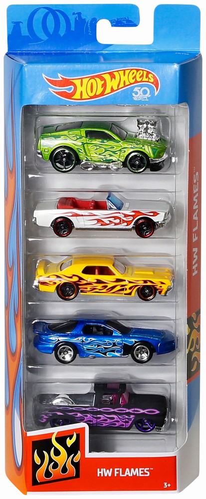 Set 5 masini hot wheels flames