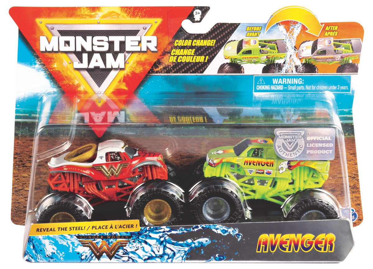 Monster jam set 2 machete wonder woman si avenger color change