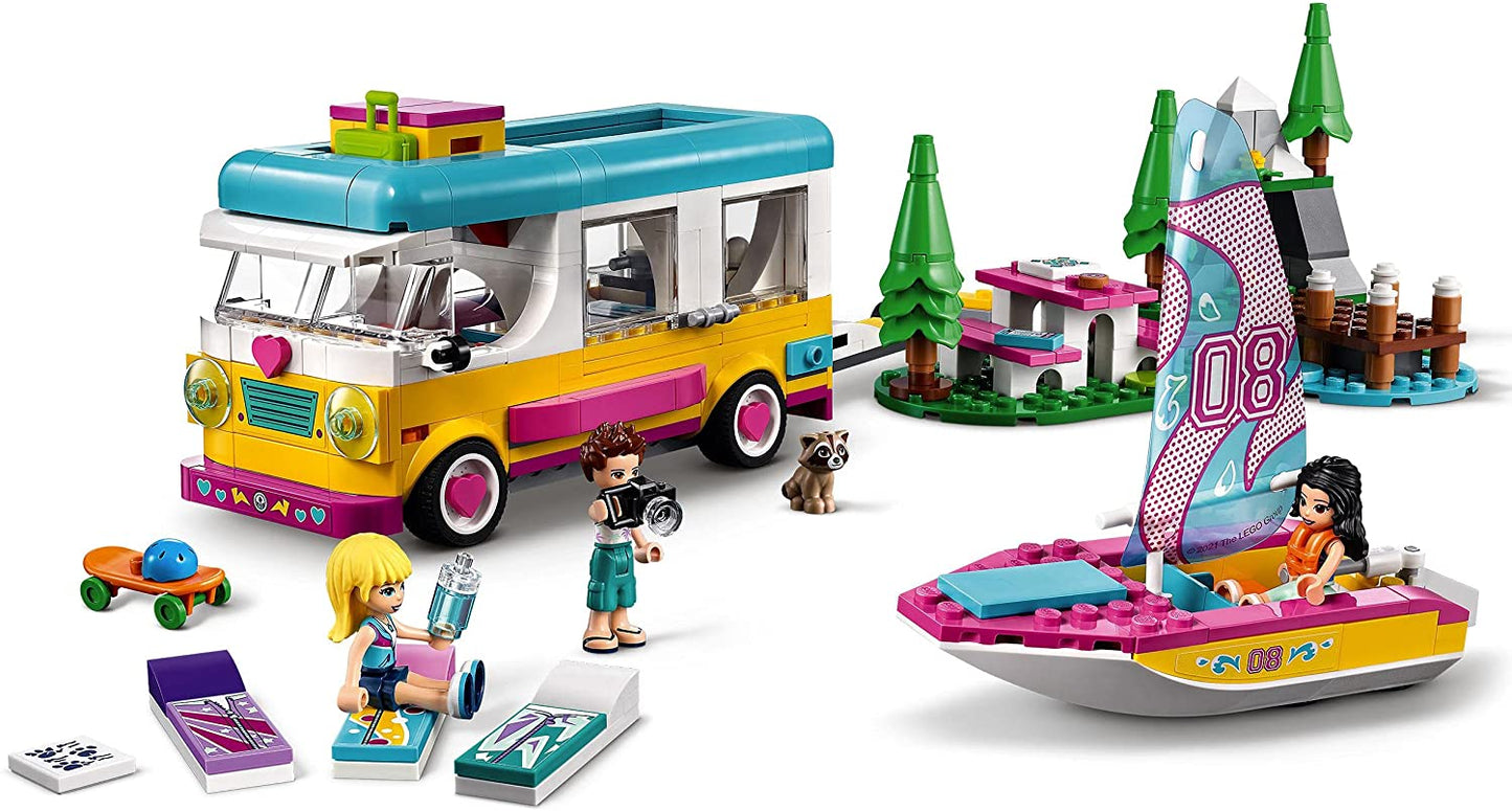 Lego friends furgoneta de camping si barca cu panze 41681