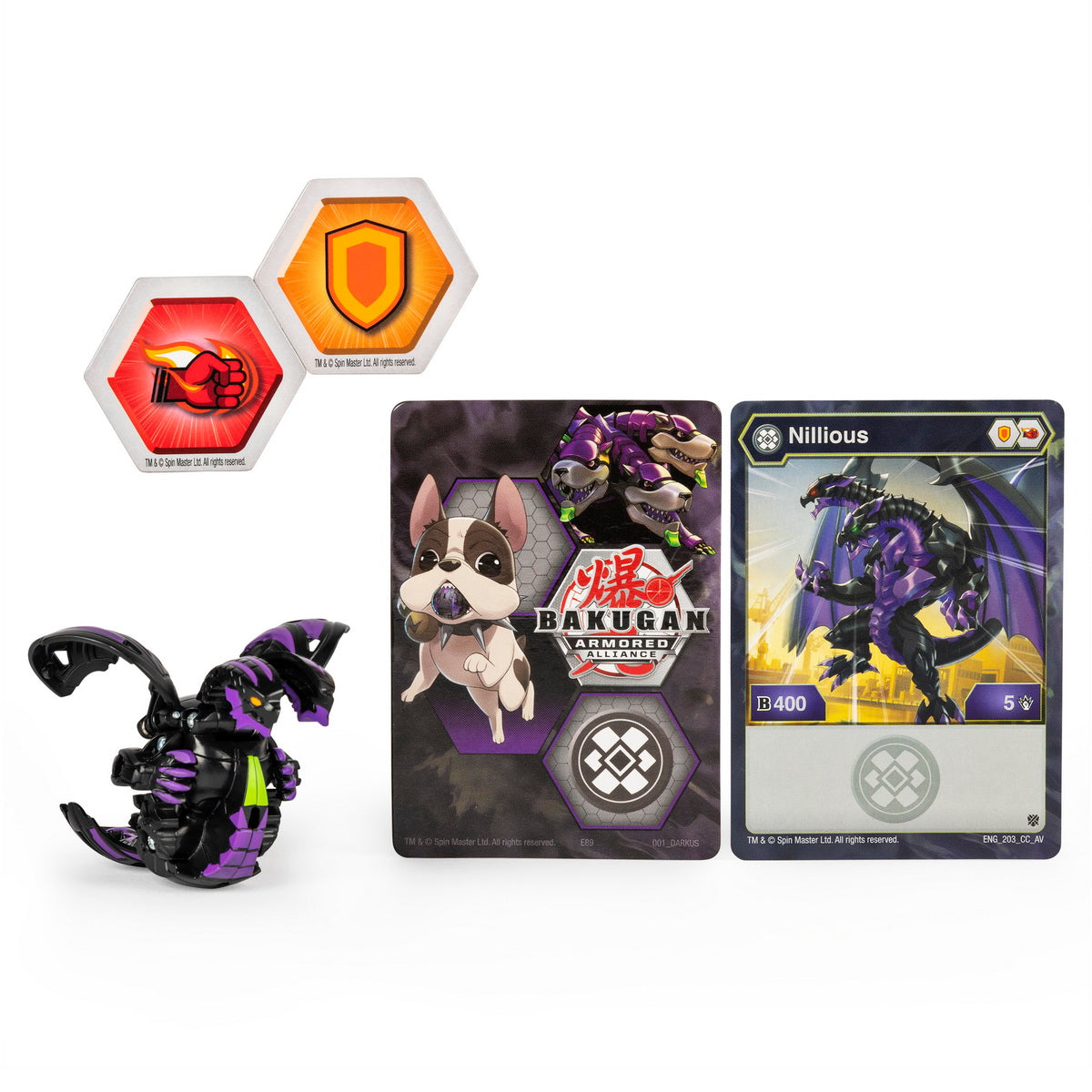 Bakugan s2 bila basic nillious cu card baku-gear