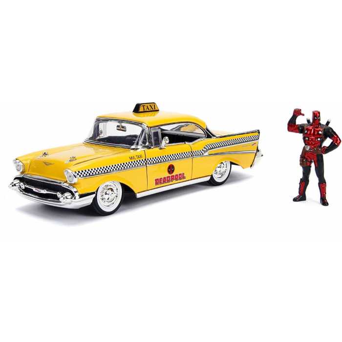 Yellow taxi chevy 1957 dead pool scara 1 la 24