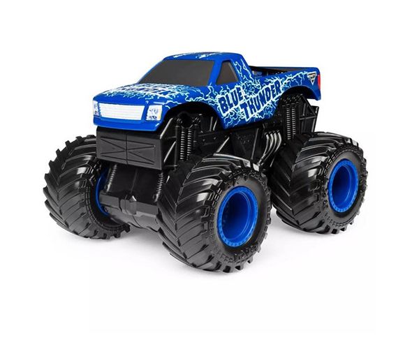 Monster jam metalice seria roar scara 1 la 43 blue thunder