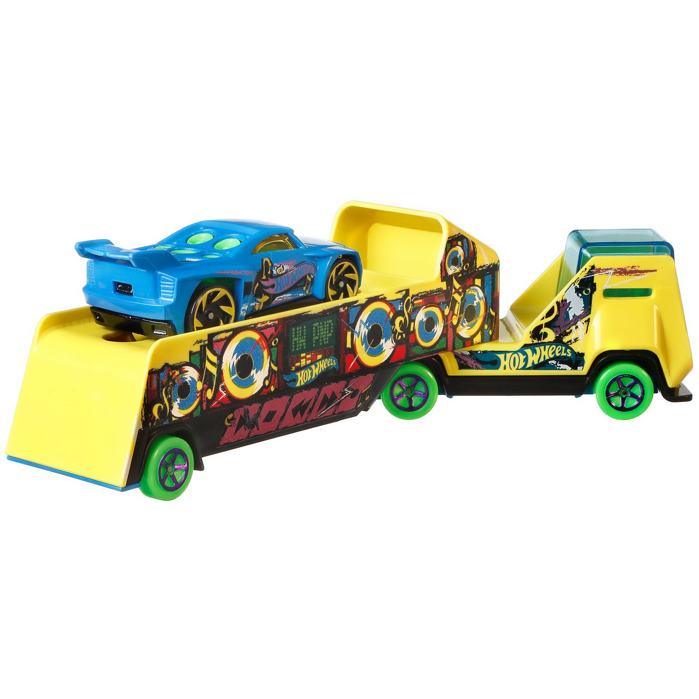 Set camion si masina sport hot wheels park and play