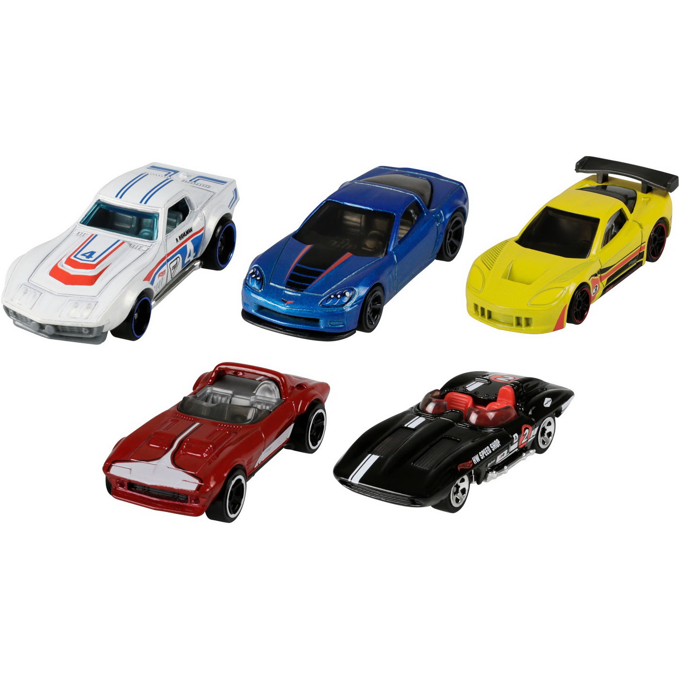 Set 5 masini hot wheels marca corvette