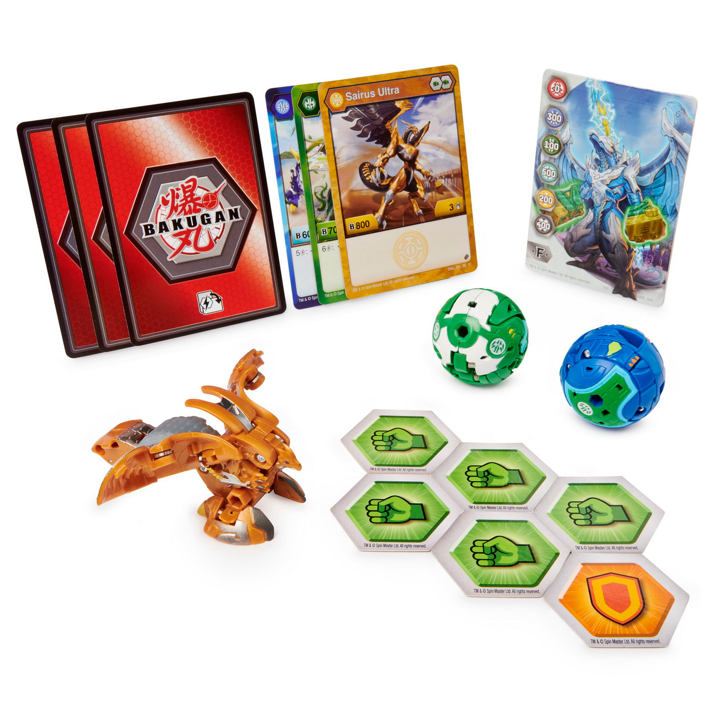 Bakugan s2 pachet de start howlkor fangzor si sairus ultra