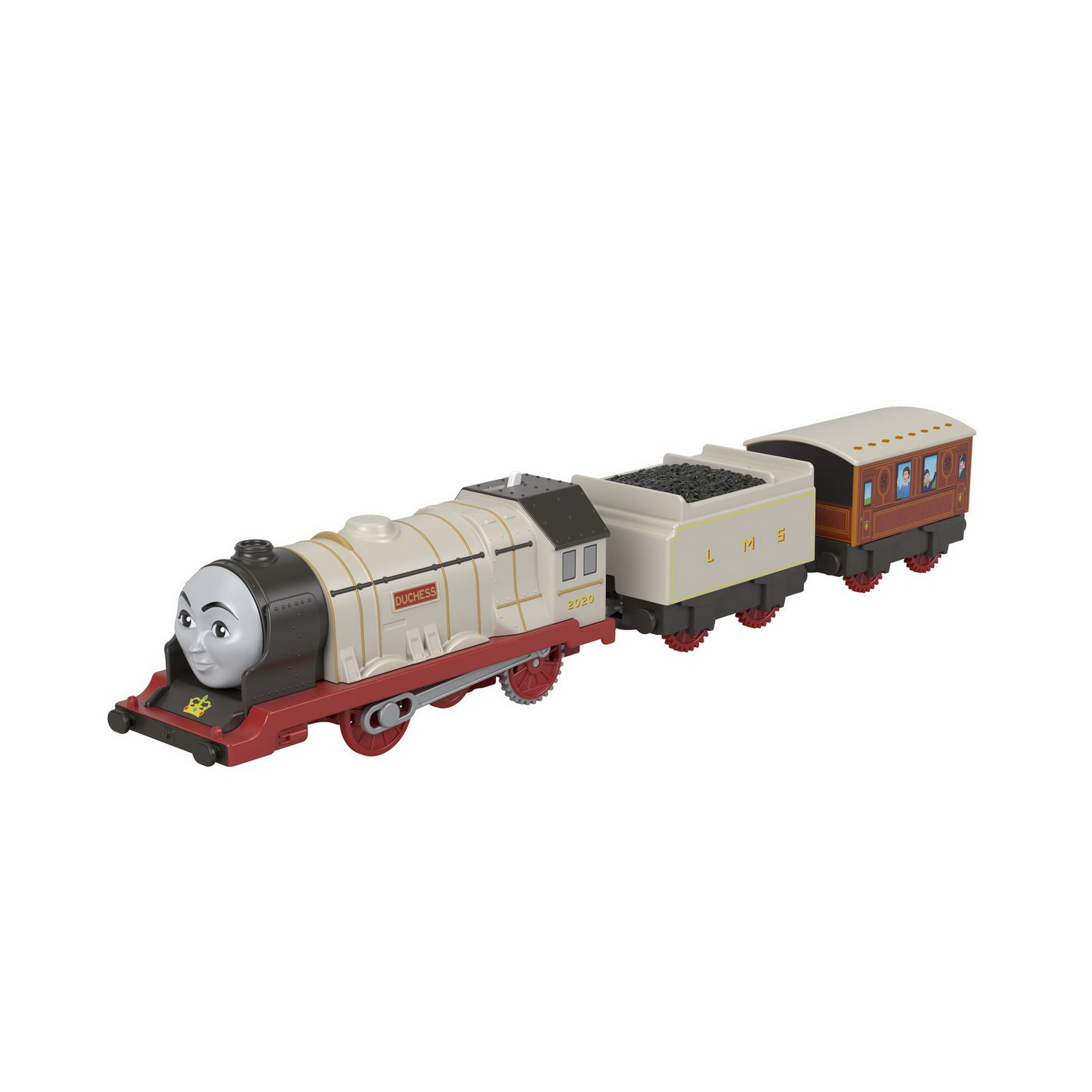 Thomas locomotiva motorizata personajul ducele cu 2 vagoane si accesorii