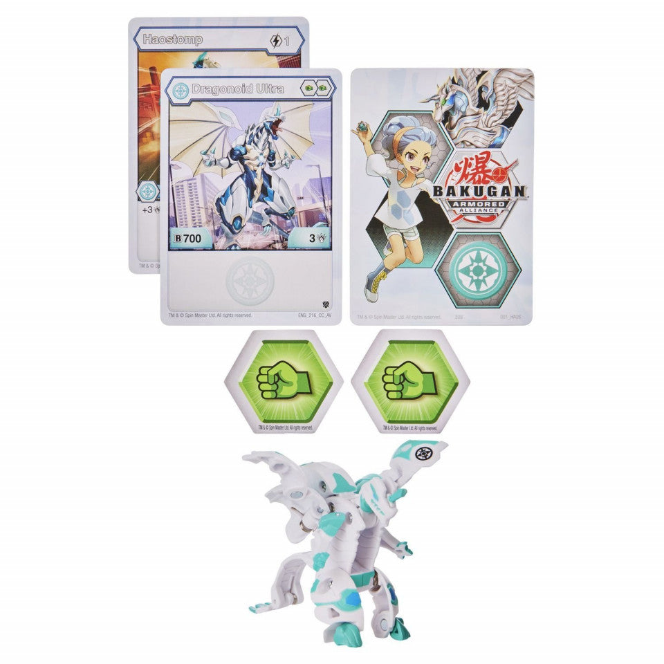 Bakugan s2 bila ultra dragonoid blue cu card baku-gear