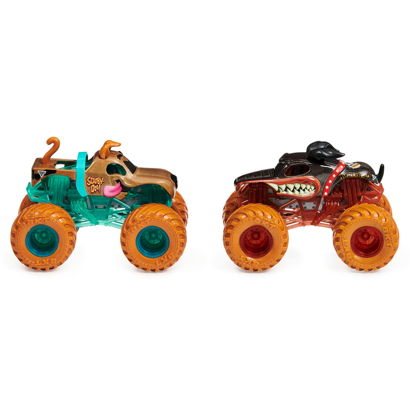 Monster jam set 2 masinute monster mutt rottweiler si scooby doo color change