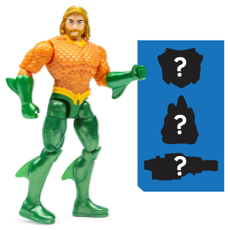 Figurina aquaman 10cm flexibila cu accesorii