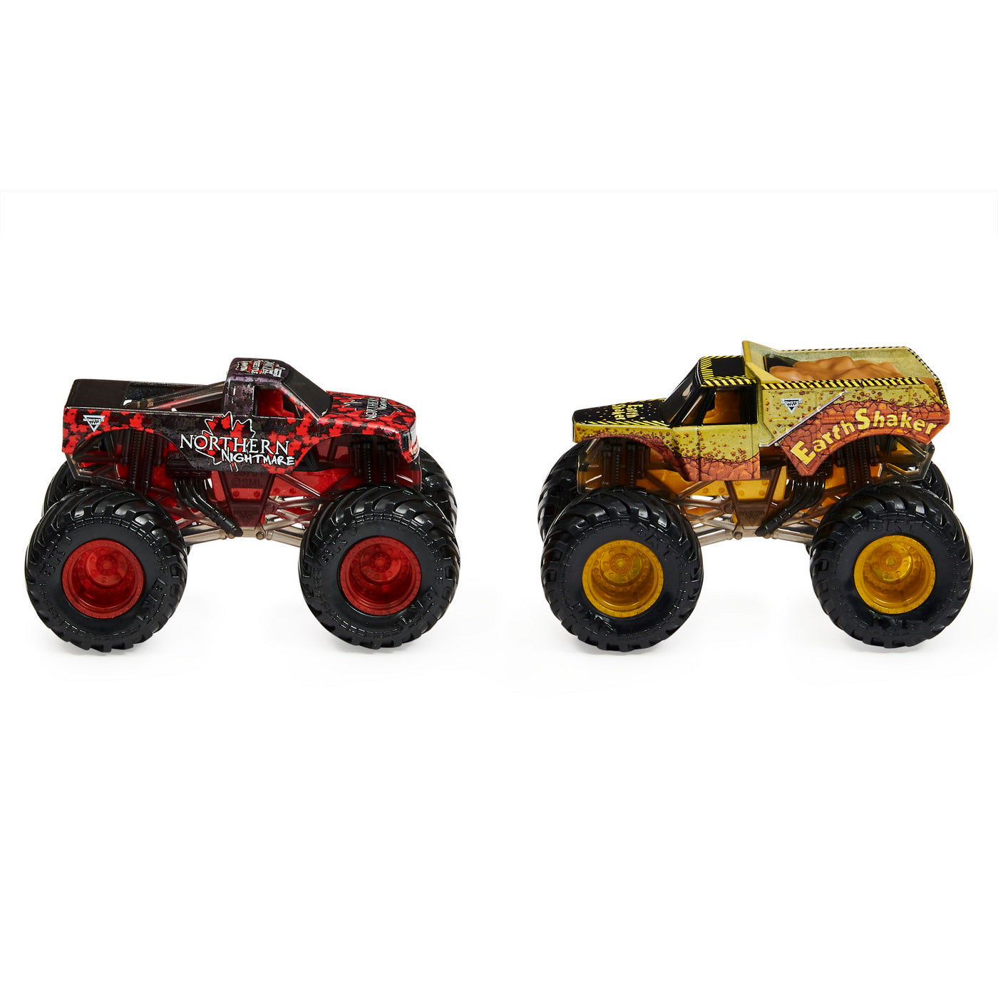 Monster jam set 2 masinute northern nightmare si earth shaker color change