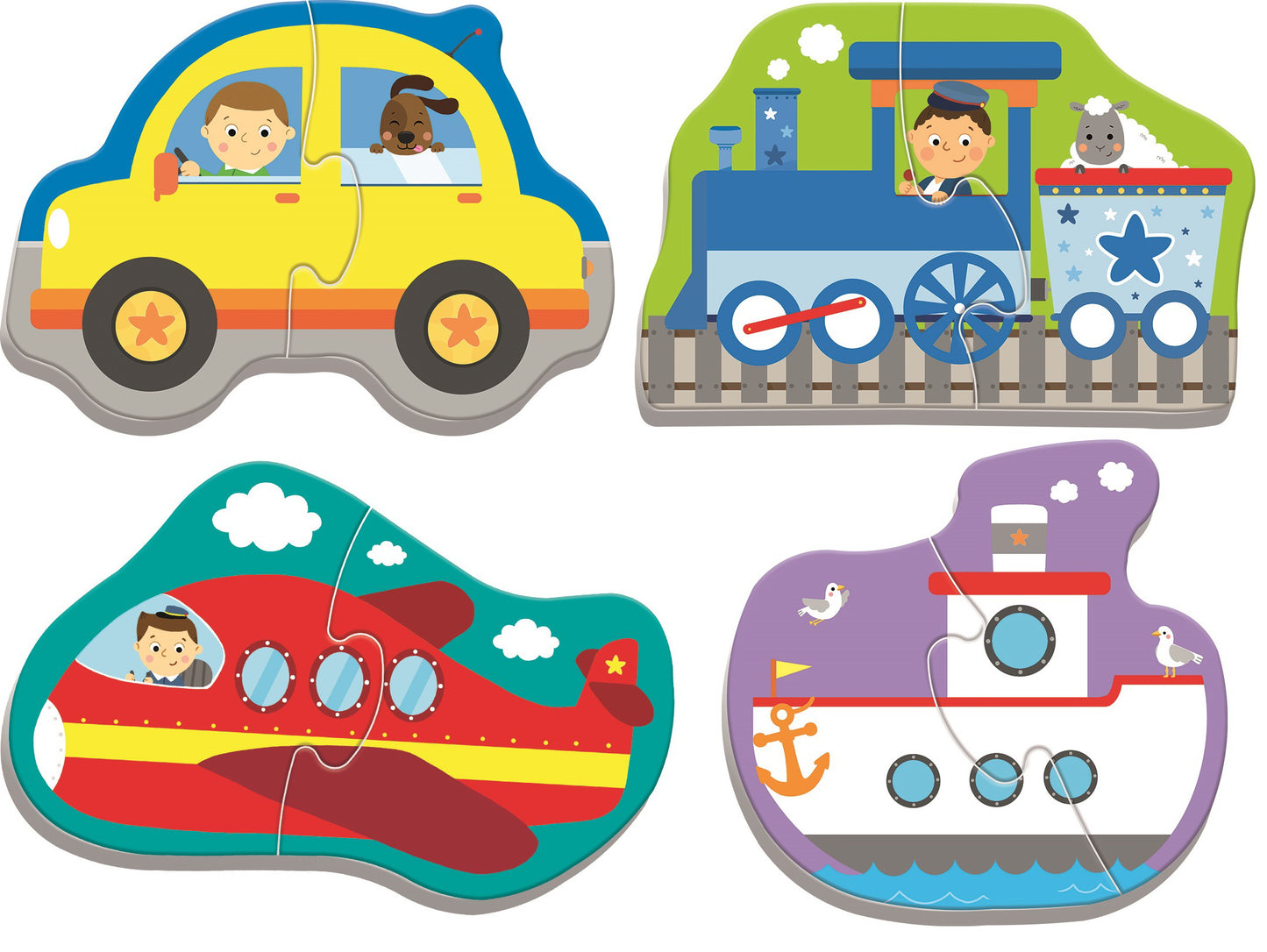 Puzzle trefl baby clasic vehicule pentru transport 8 piese