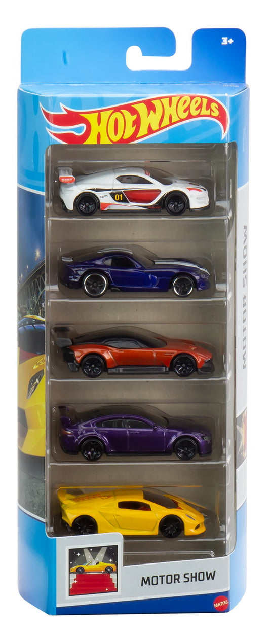 Set 5 masini hot wheels motor show