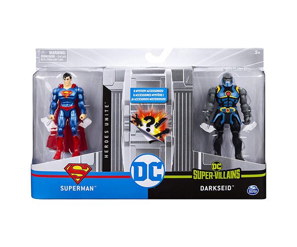 Set 2 figurine articulate superman si darkseid cu 6 accesorii