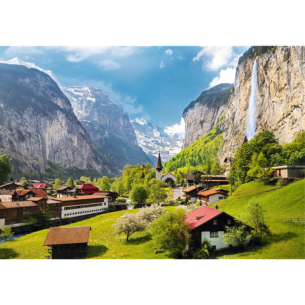 Puzzle trefl 3000 orasul lauterbrunnen elvetia