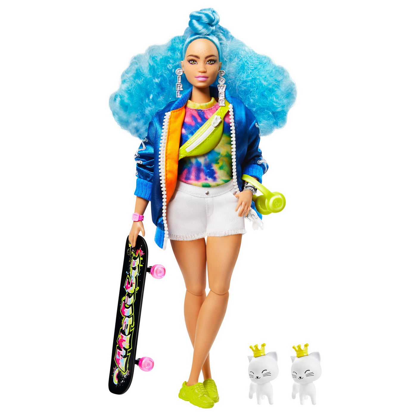 Papusa barbie extra style par albastru carliontat