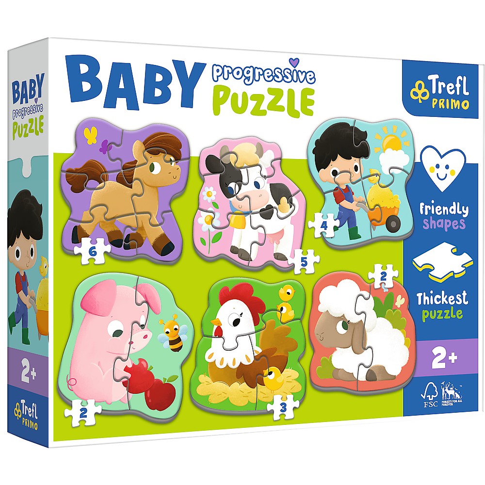 Puzzle trefl primo baby progressive ferma