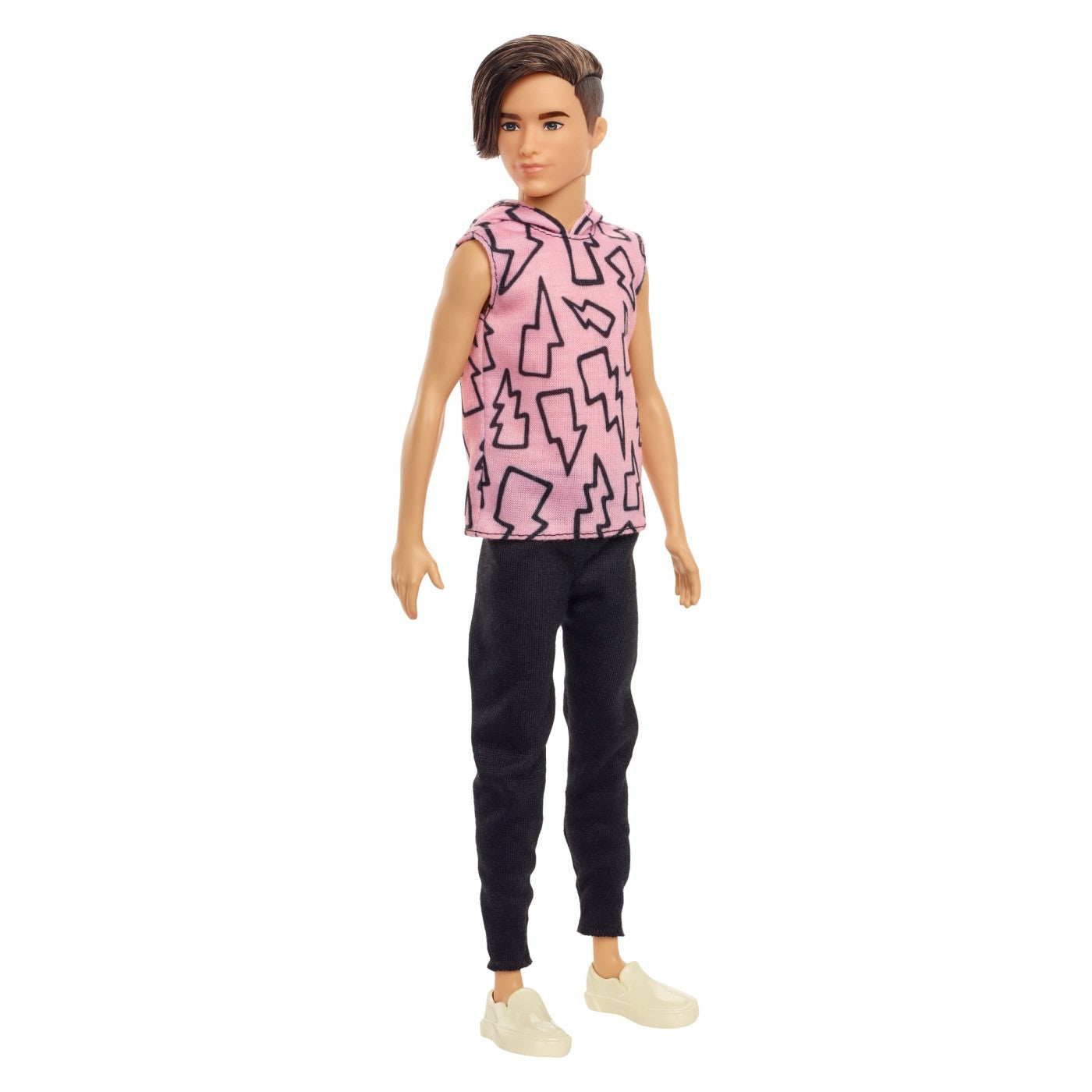 Barbie papusa baiat fashionistas cu maiou cu imprimeu cu fulgere