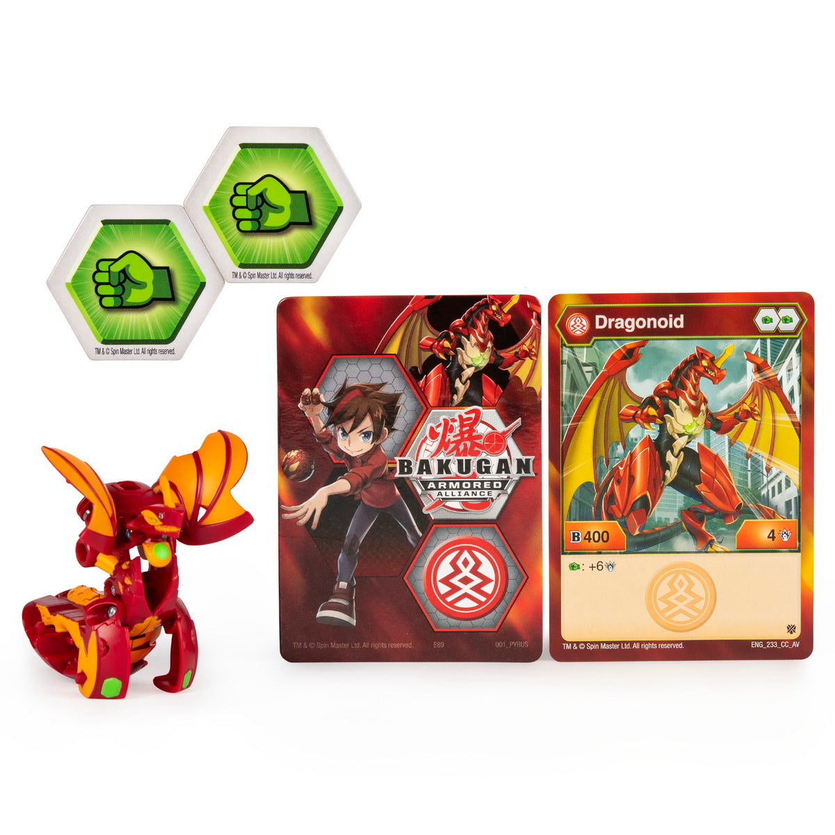 Bakugan s2 bila basic dragonoid cu card baku-gear