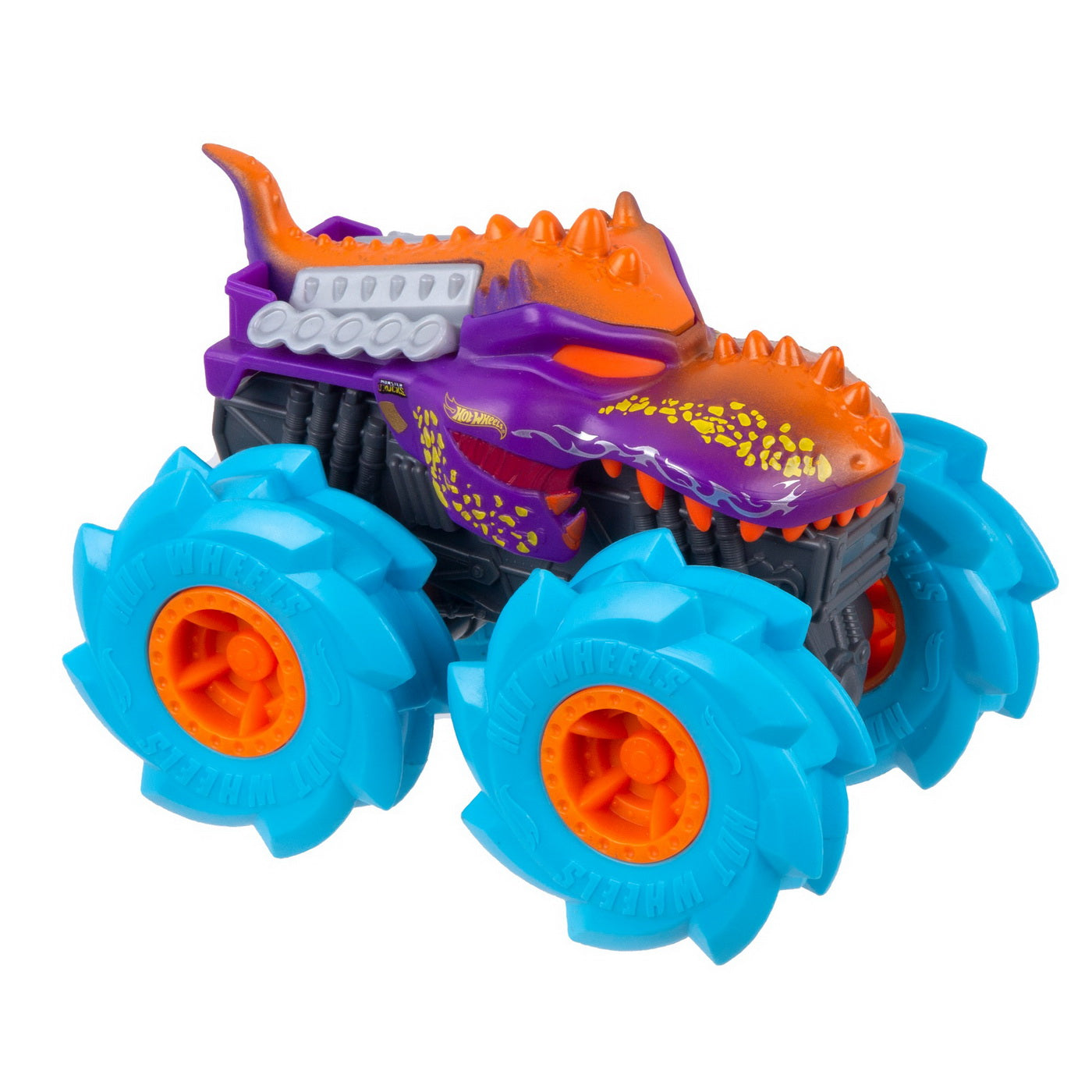 Hot wheels monster truck masinuta twister tredz mega wrex albastru scara 1:43