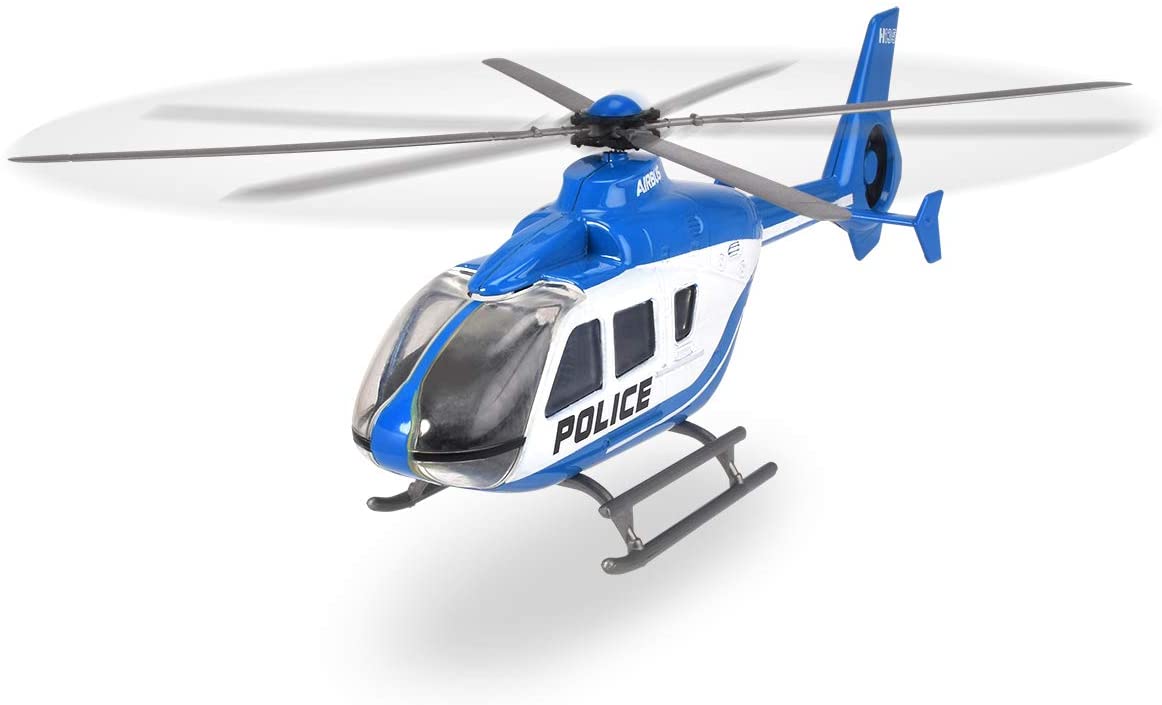 Elicopter din metal airbus ec 135 albastru