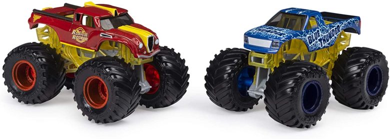 Monster jam set 2 masinute radical rescue si blue thunder color change