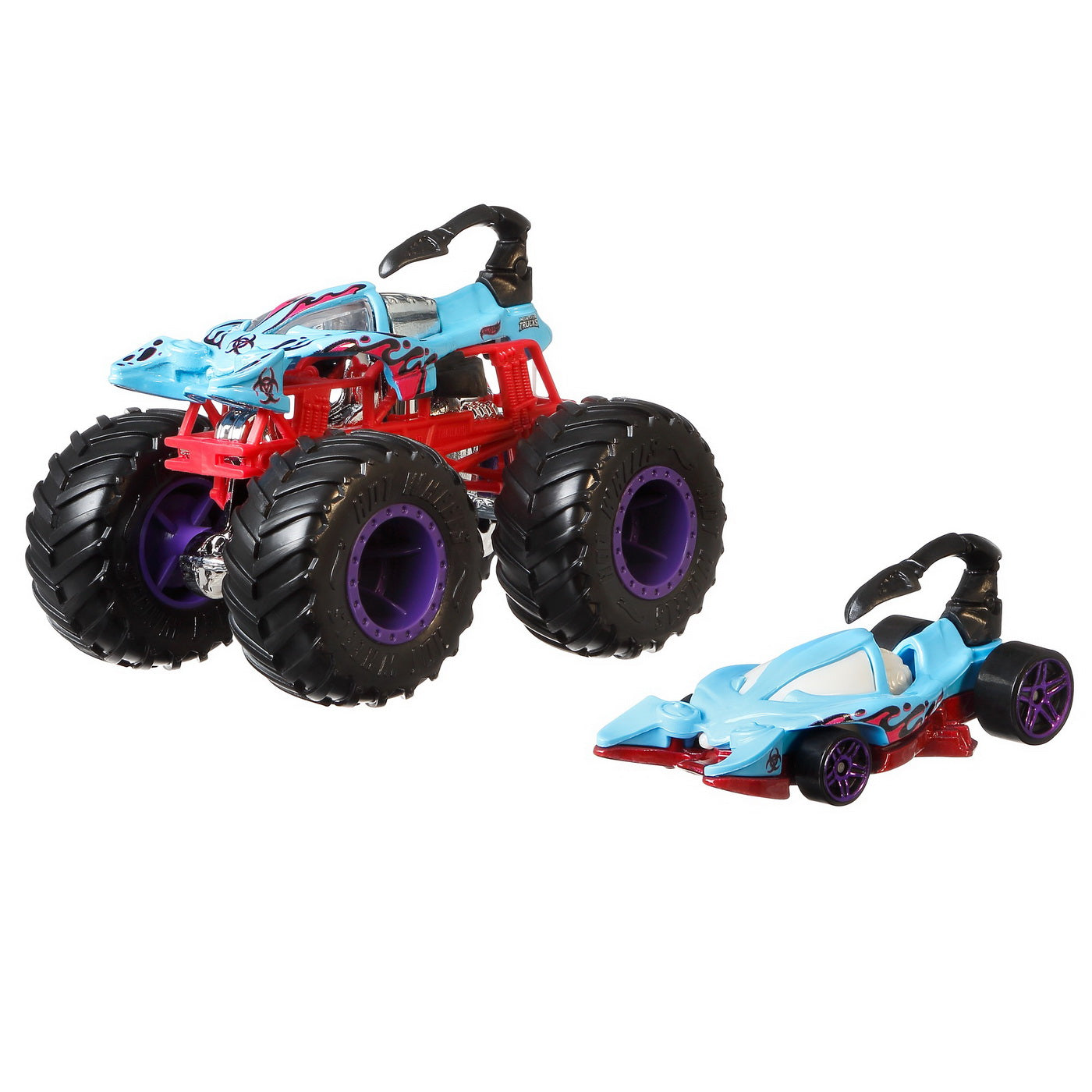 Hot wheels monster truck si masinuta metalica scorpedo