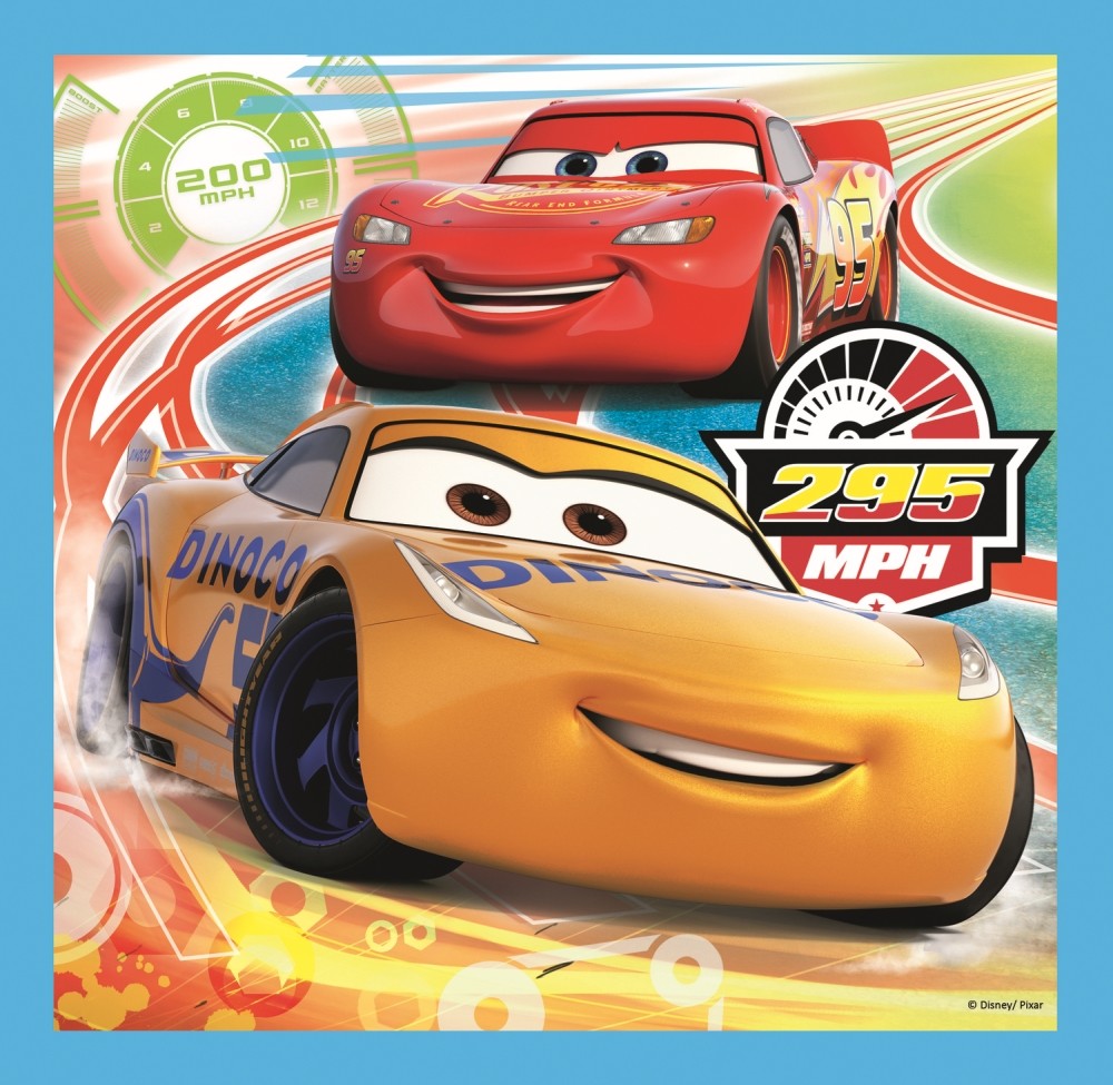 Puzzle trefl 3in1 cars pregatiri pentru cursa