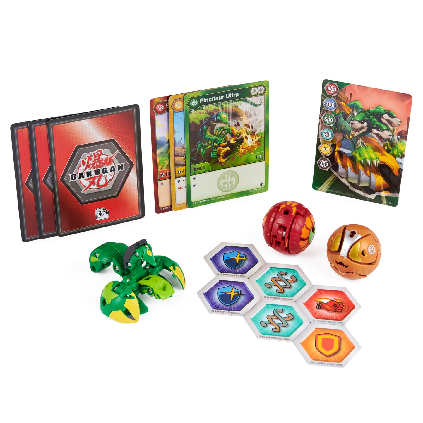 Bakugan s3 pachet starter pincitaur ultra, spartillion si ferascal