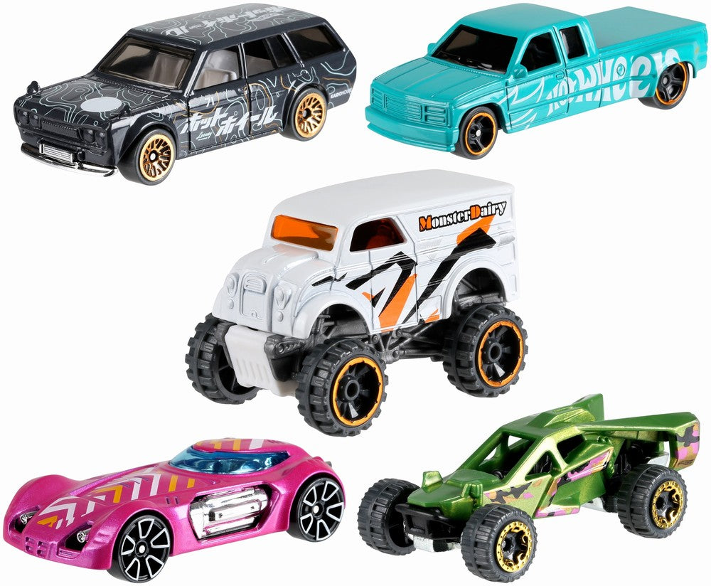 Set 5 masini hot wheels speed blur