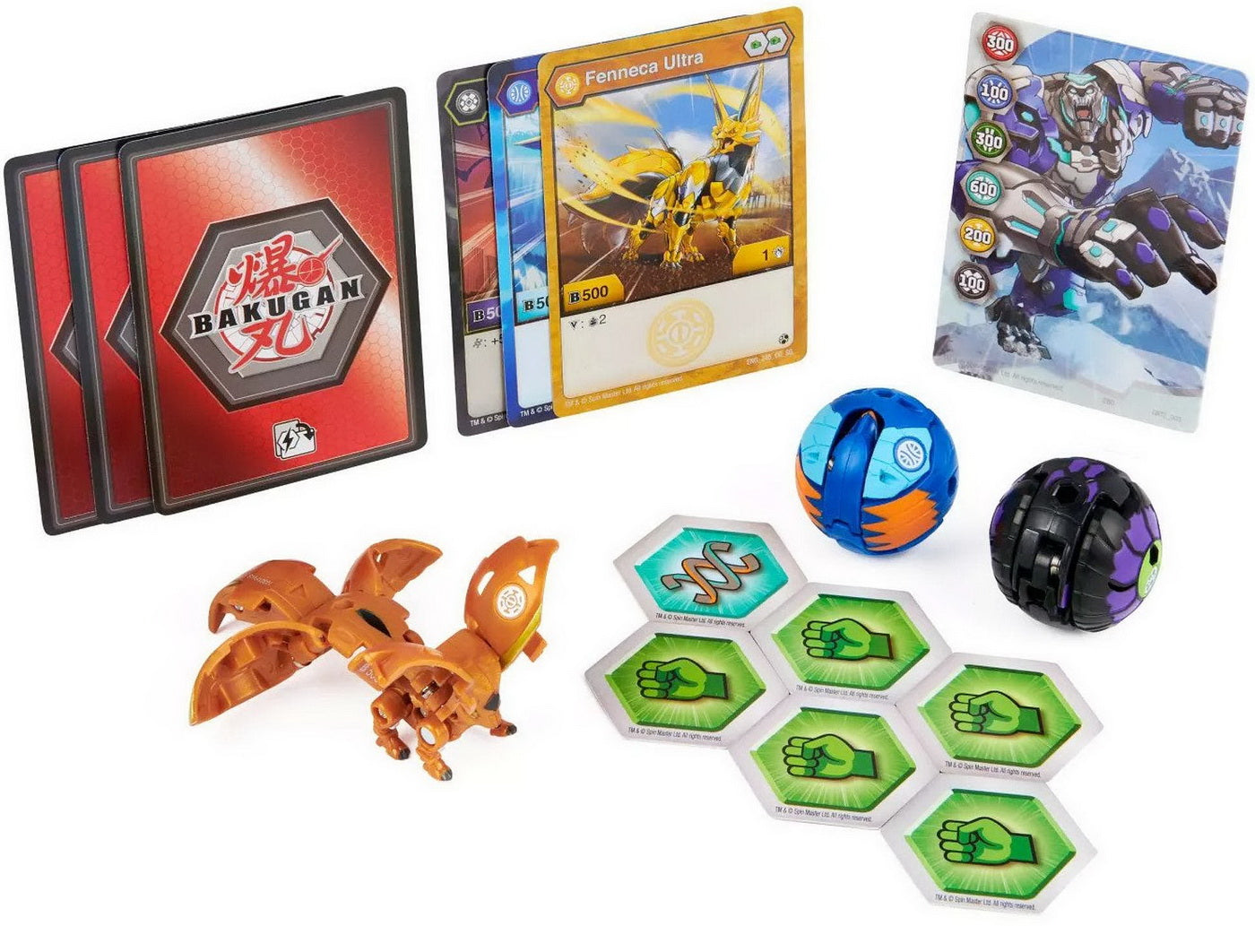 Bakugan s3 pachet starter fenneca ultra, spartillion si falcron