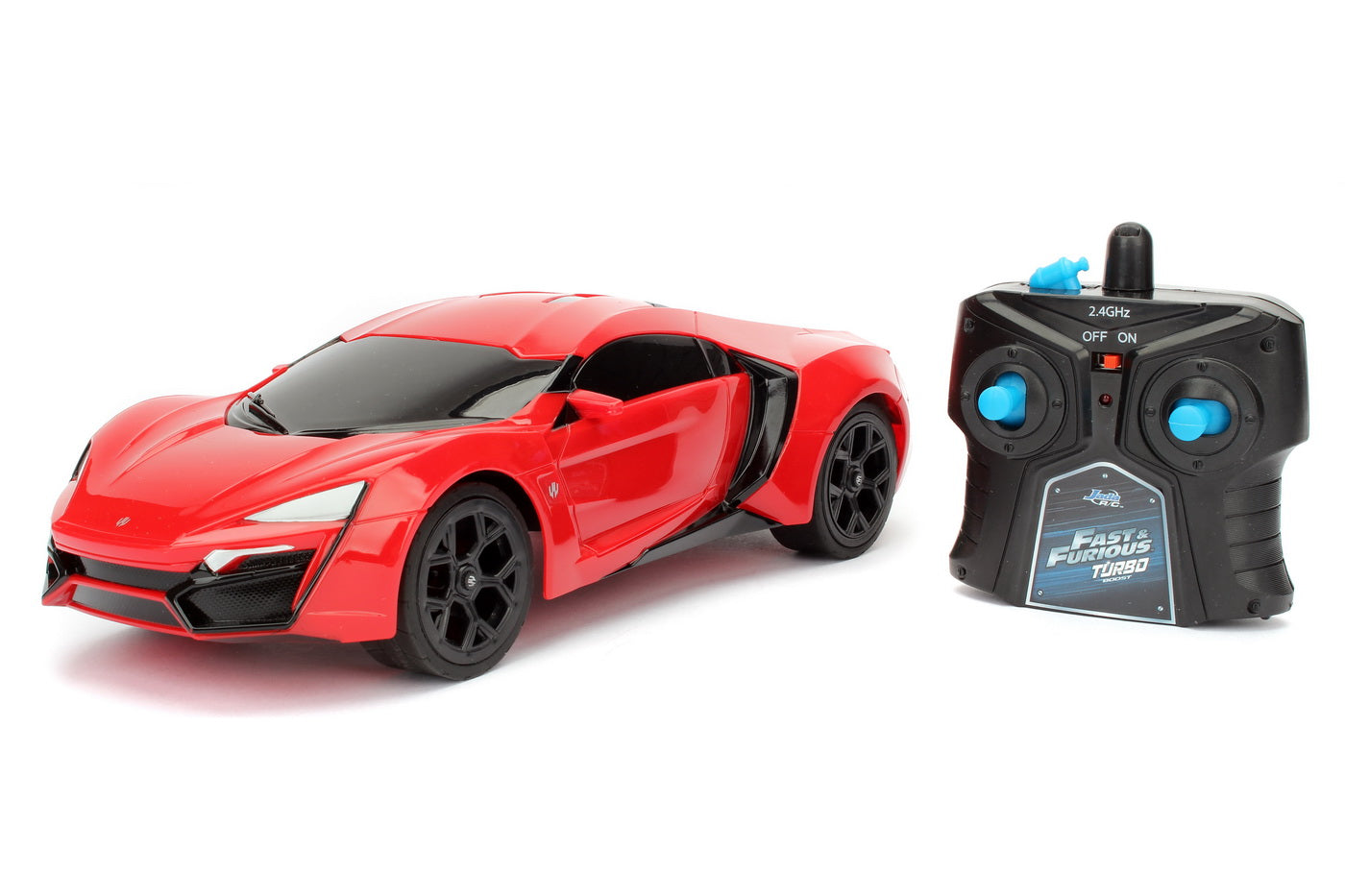 Masinuta metalica cu telecomanda fast furious rc lykan hypersport scara 1:16