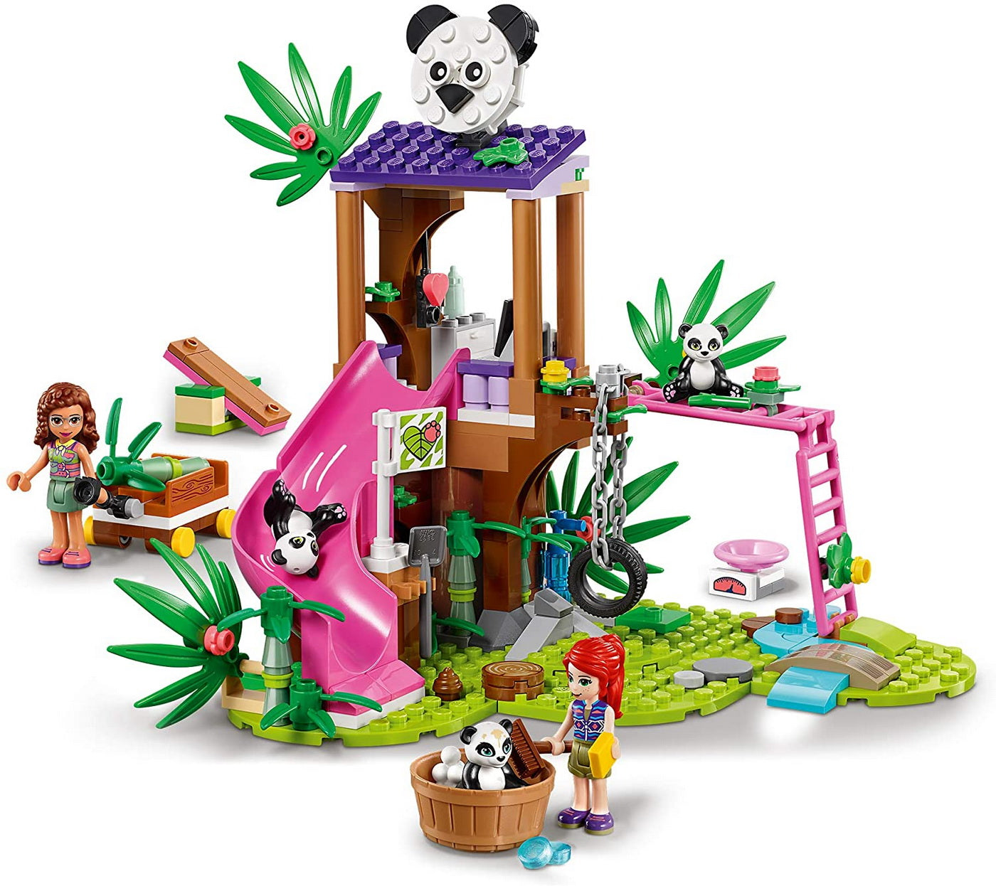 Lego friends casuta din copac in jungla a ursilor panda 41422