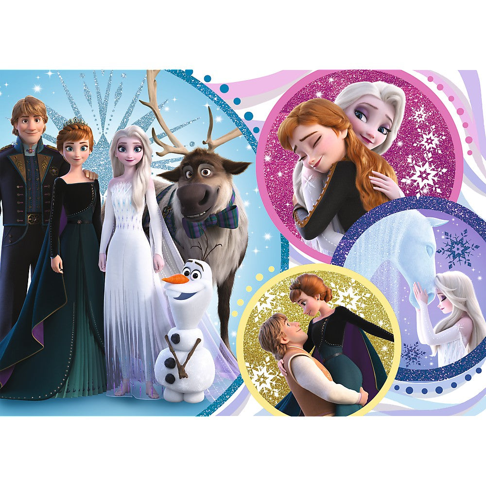 Puzzle trefl 100 glitter frozen 2 in numele iubirii