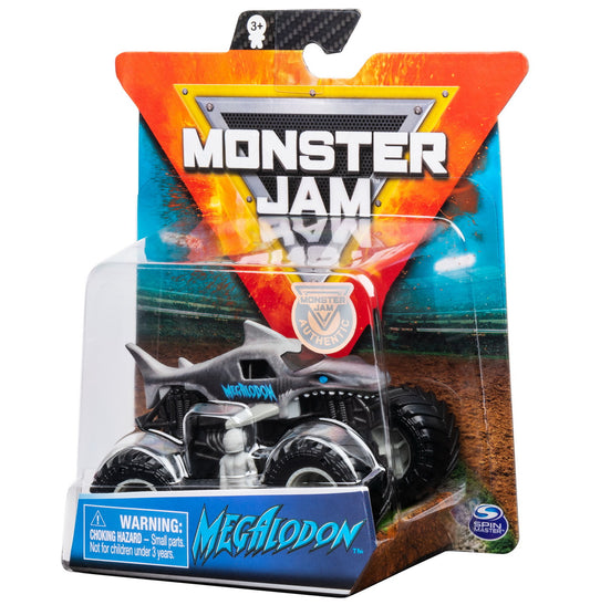 Monster jam metalica black megalodon scara 1 la 64