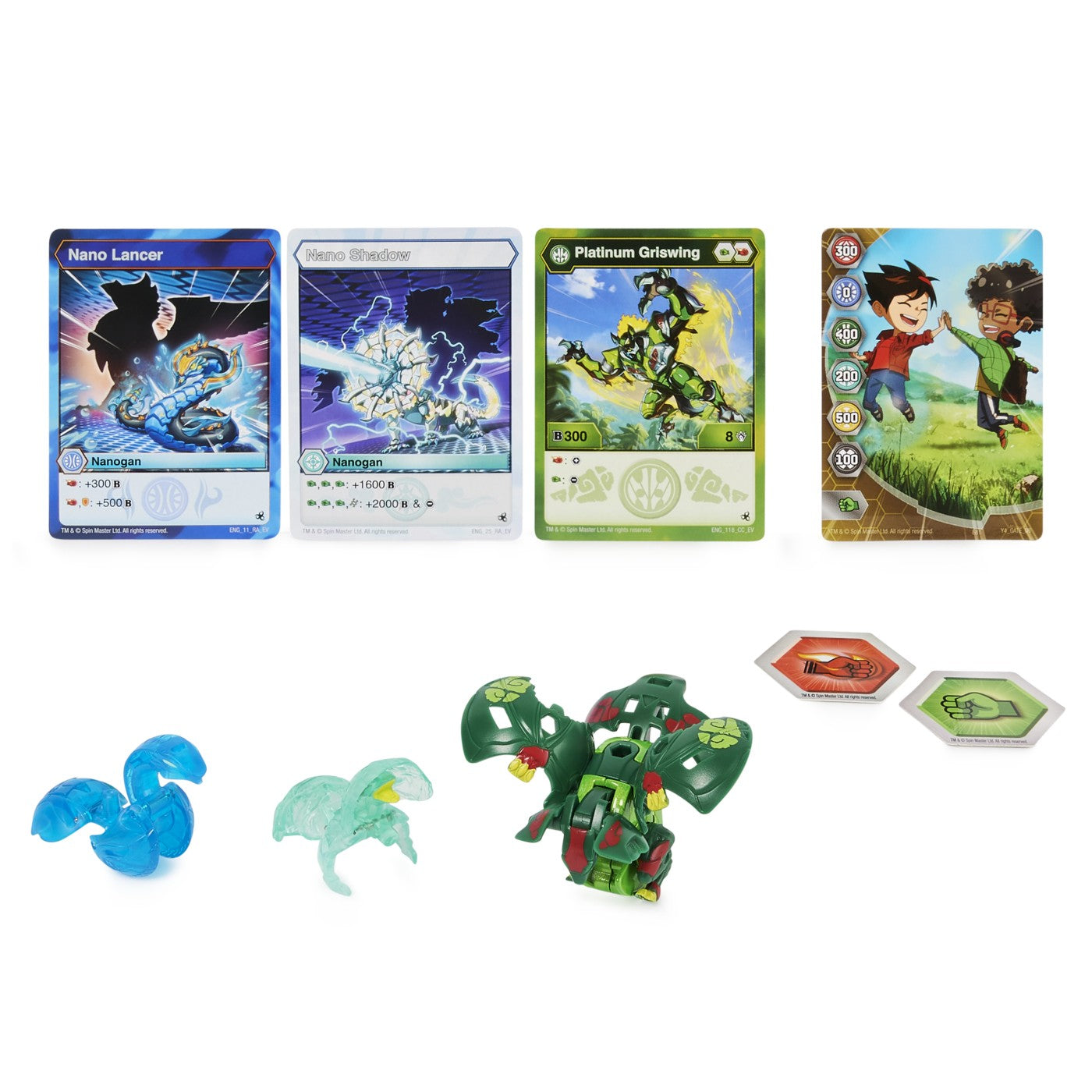 Bakugan platinum powerup s4 griswing nano shadow si nano lancer