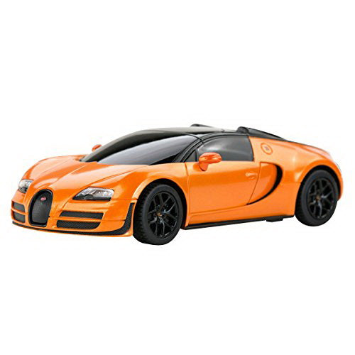 Masina cu telecomanda bugatti grand sport vitesse portocaliu cu scara 1 la 24