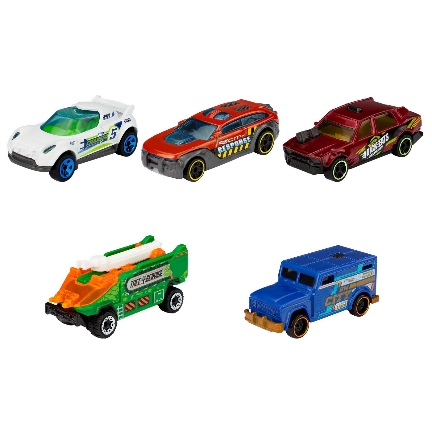 Set 5 masini hot wheels city scara 1:64