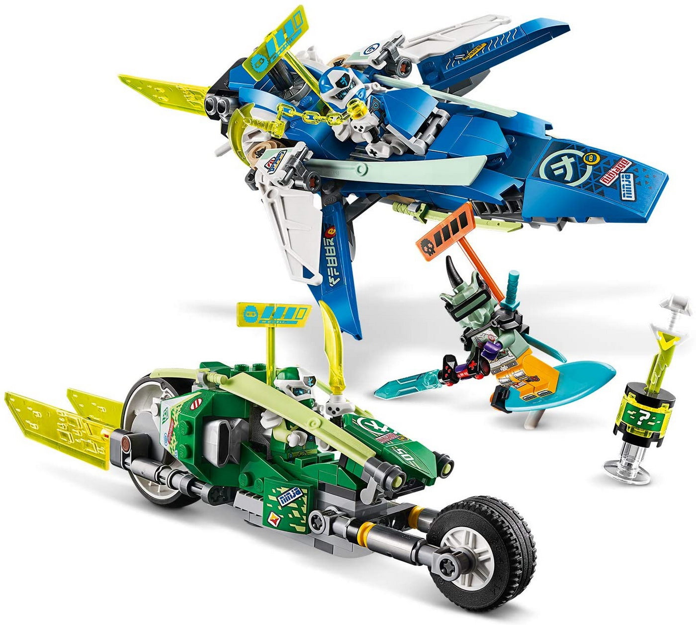 Lego ninjago masinile rapide de curse ale lui jay și lloyd 71709