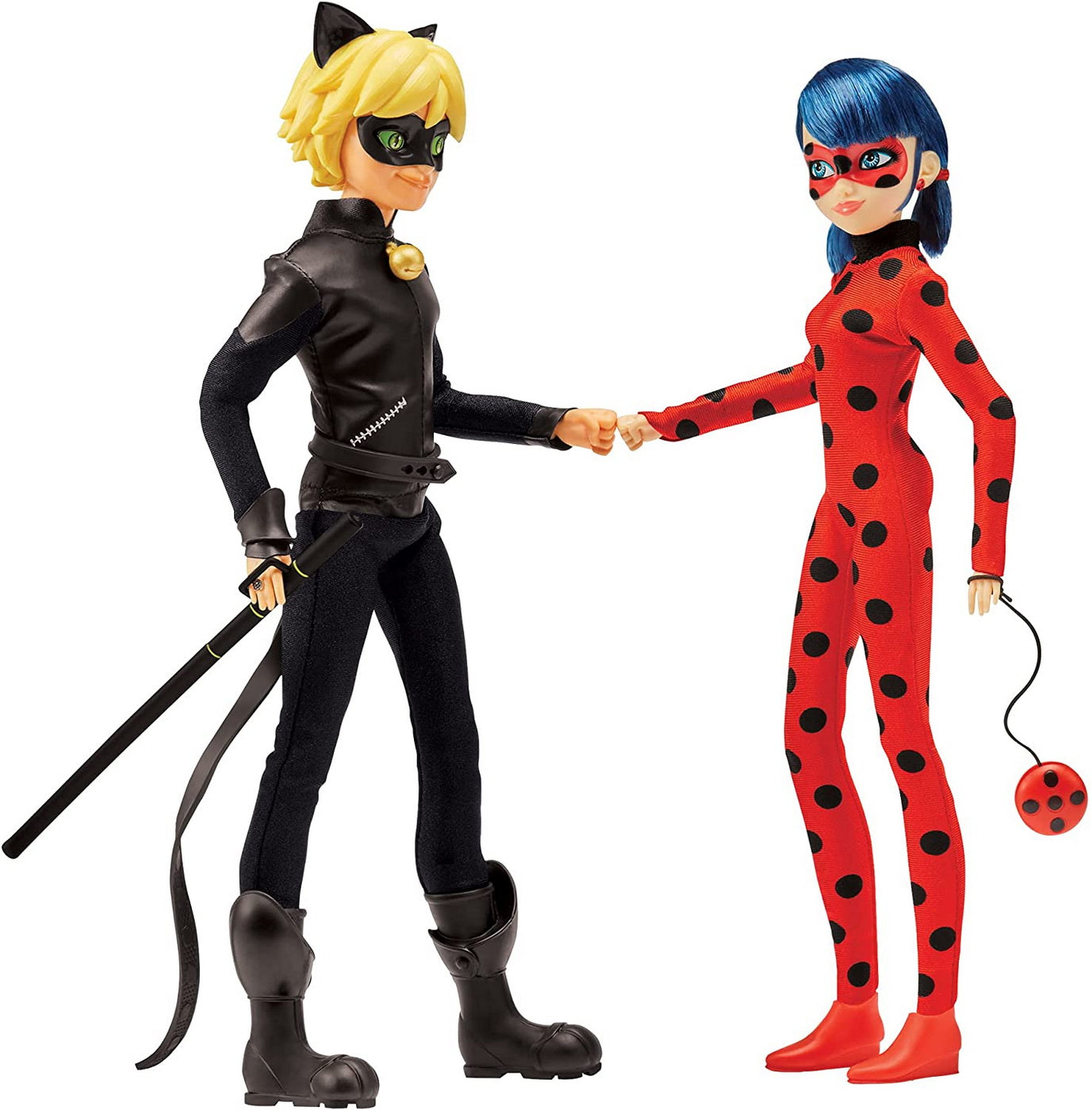 Miraculos buburuza 2 papusi ladybug si cat noir 30cm