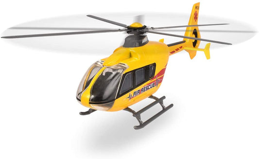 Elicopter din metal airbus ec 135 galben