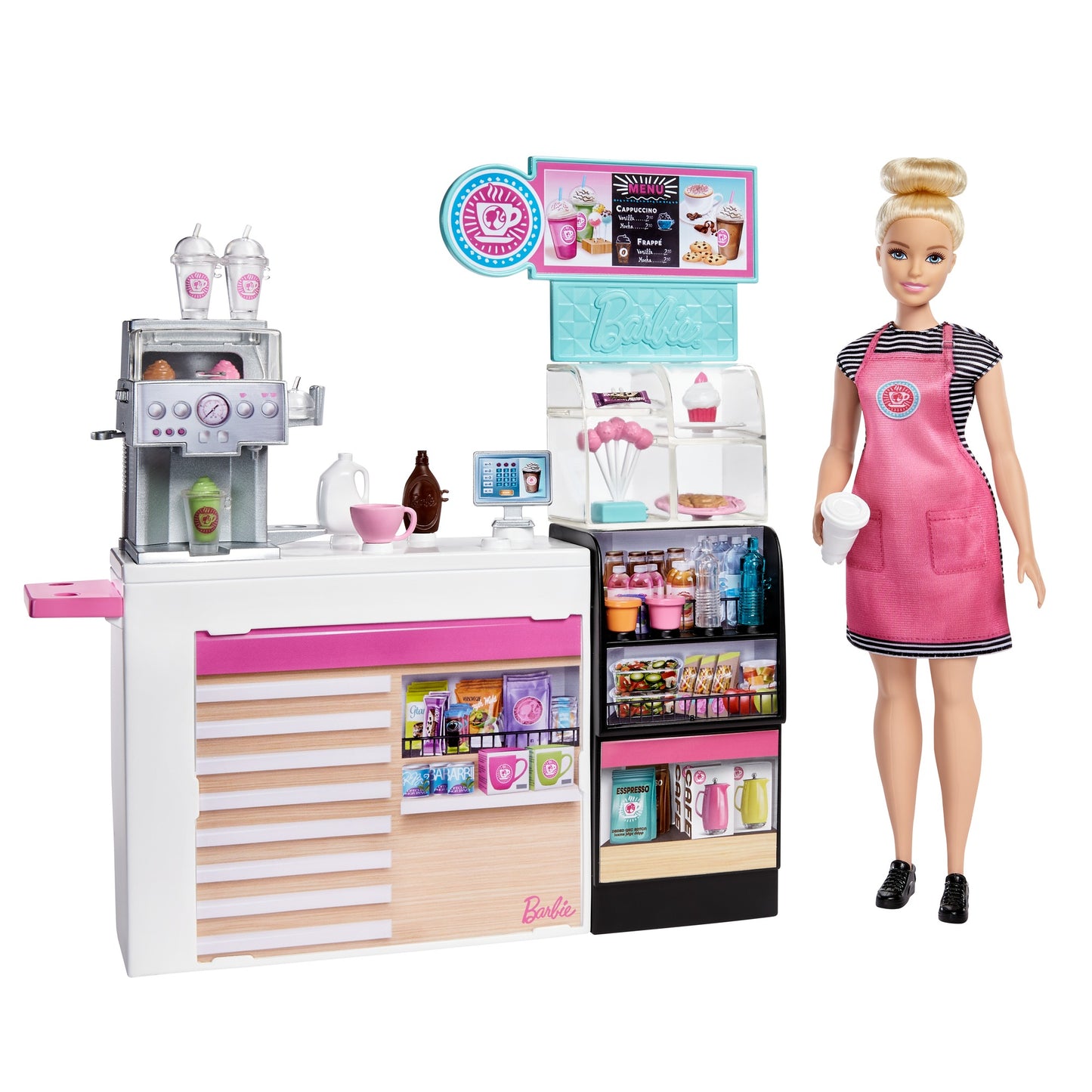 Barbie  set cafenea cu 20 de accesorii